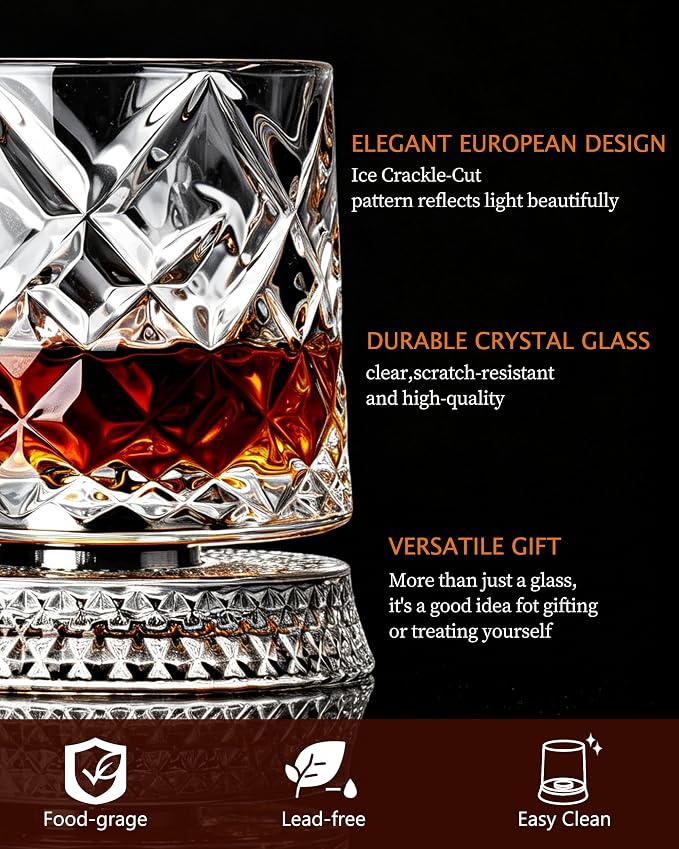 CEEFU 360° Spinning Whiskey Glasses Set - Image 4