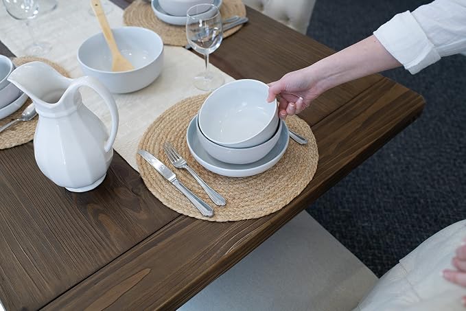 Elanze Designs Bistro Glossy Ceramic 7 inch Dinnerware Bowls Set of 4 - Image 6