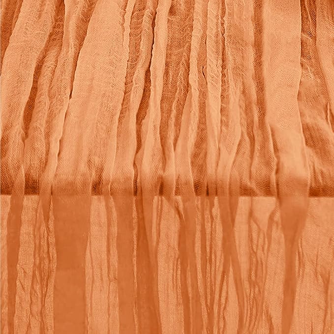 1 Pack Coral Cheesecloth Table Runner 35x120 Inch 10Ft Rustic Gauze Cheese - Image 6