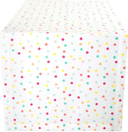 DII Polka Dot Party Print Tabletop Collection Reusable & Machine Washable by DII