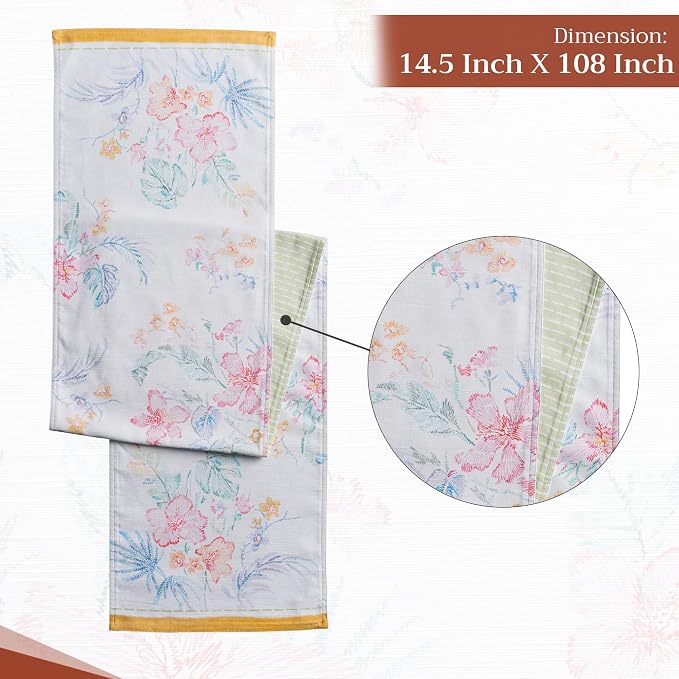 Maison d' Hermine Table Runner 100% Cotton 14.50" x 108" | Table Runners 108 - Image 4
