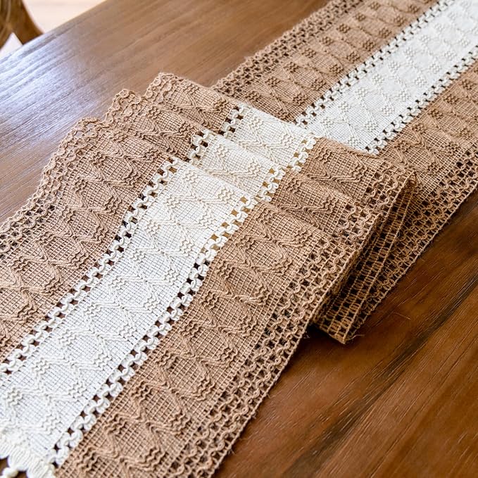 EMMTEEY Boho Table Runner with Tassels 94 Inches Long, Scratch & Heat Resistant - Image 6