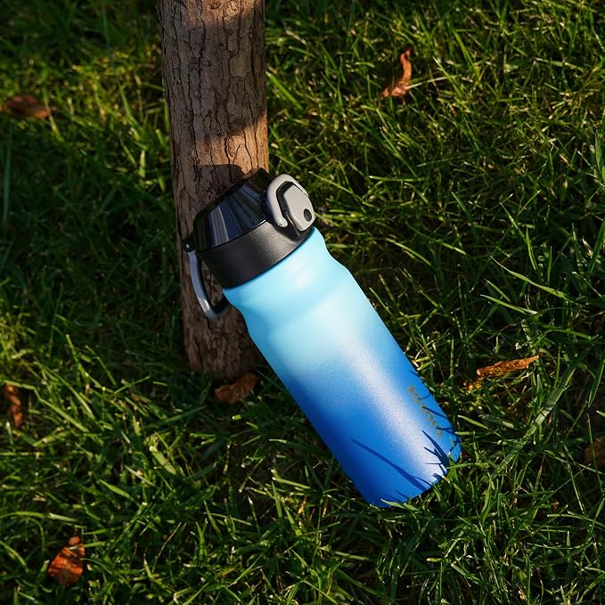 BJPKPK 18 oz Water Bottle with Straw & Handle, Insulated Stainless Flask | Leak - Image 6
