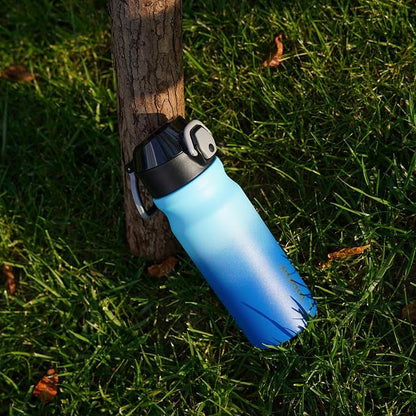 BJPKPK 18 oz Water Bottle with Straw & Handle, Insulated Stainless Flask | Leak - Image 6