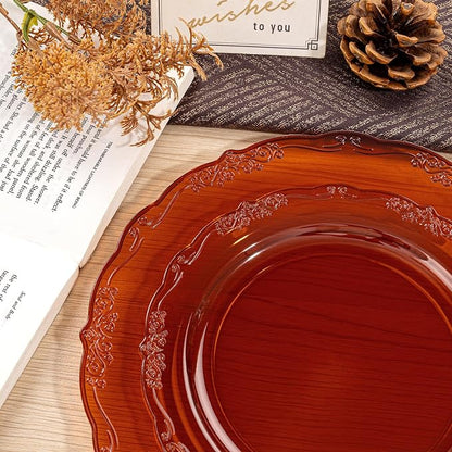 U-QE 100PCS Amber Plastic Plates - Image 6
