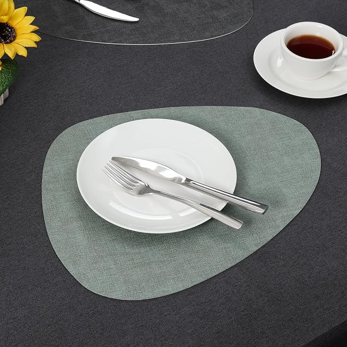 Faux Leather Placemats Set of 6, Dual Sided - Image 8