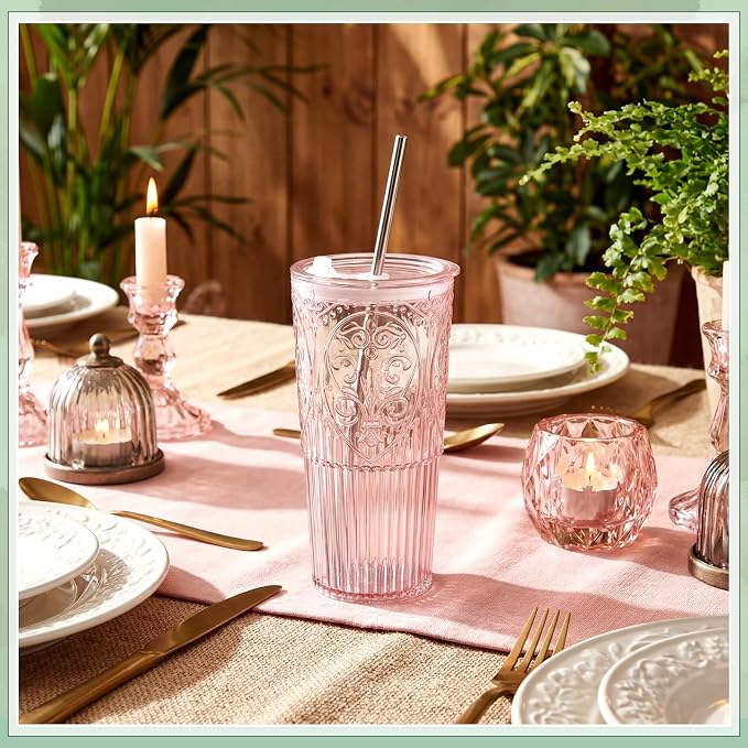 16 Set 20oz Vintage Plastic Tumbler - Image 4