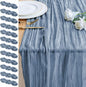Cheesecloth Table Runner 10FT 12Pcs Dusty Blue Boho Gauze Runners | Cheese by Xiomot