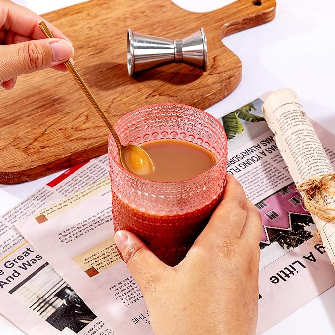 YOUBET 24PCS Pink Plastic Drinking Glasses - Image 6
