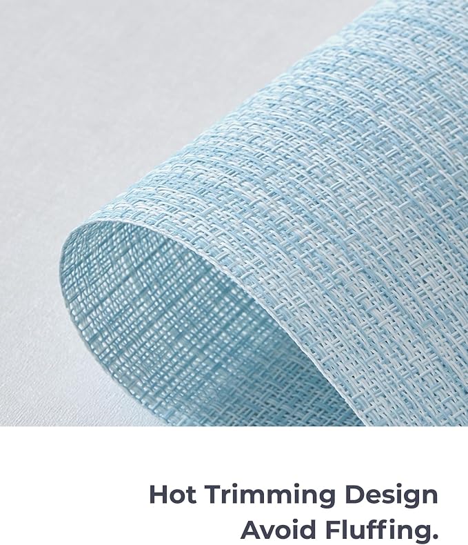 Leetaltree Soft Sky Blue Woven Placemats Set of 24 - Image 7