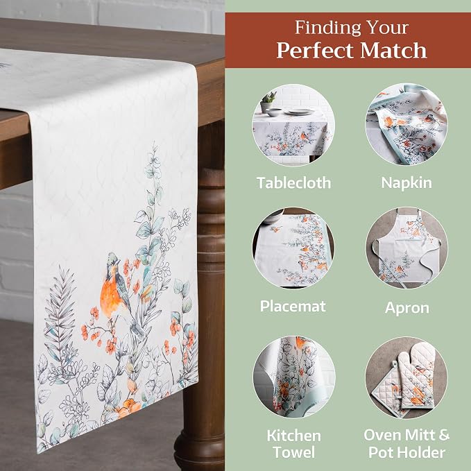 Maison d' Hermine Table Runner 100% Cotton 14.50" x 108" | Table Runners 108 - Image 5