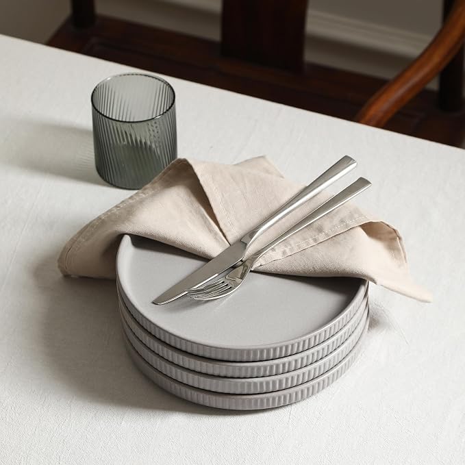 Stone Lain Haven Modern Stoneware 4 Piece Dinner Plates Sets, Dish Set - Image 5