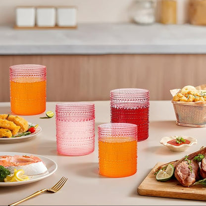 YOUBET 24PCS Pink Plastic Drinking Glasses - Image 7