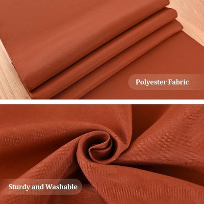 Wolkemer Farmhouse Rust Table Runner Dining Table Runners 60 Inches Long | - Image 4