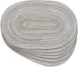 Noctiflorous Oval Braided Placemats Set of 6 Woven 12x18 Inch Non Slip Washable Heat Resistant Place Mats Round Tablemats for Dining Kitchen Party Daily Table Decor Dinner Mats (Gray, 6)