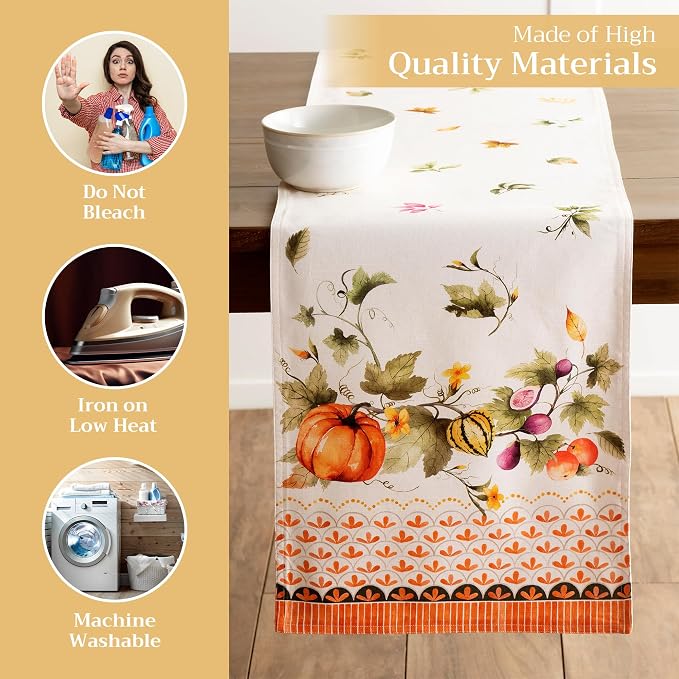 Maison d' Hermine Table Runner 100% Cotton 14.50" x 108" | Table Runners 108 - Image 3