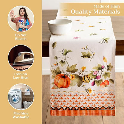 Maison d' Hermine Table Runner 100% Cotton 14.50" x 108" | Table Runners 108 - Image 3