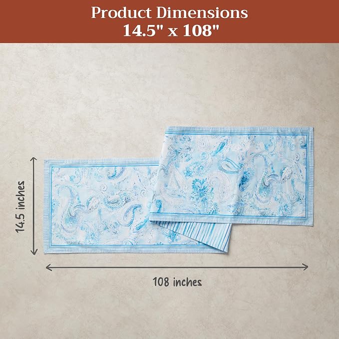 Maison d' Hermine Table Runner 100% Combed Cotton 14.5"x108" | Table Runners - Image 5