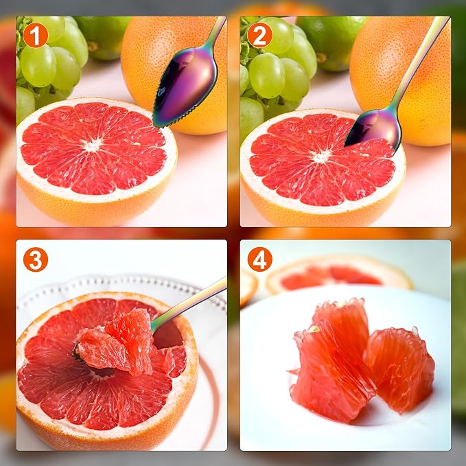 3pcs Serrated Grapefruit Spoons and Knife Set, Stainless Steel Grapefruit - Image 5