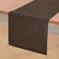 Solino Home Linen Chambray Brown Table Runner 144 Inches Long - Athena, 100% Pure Linen Dining Table Runner 14 x 144 Inch - Handcrafted and Machine Washable