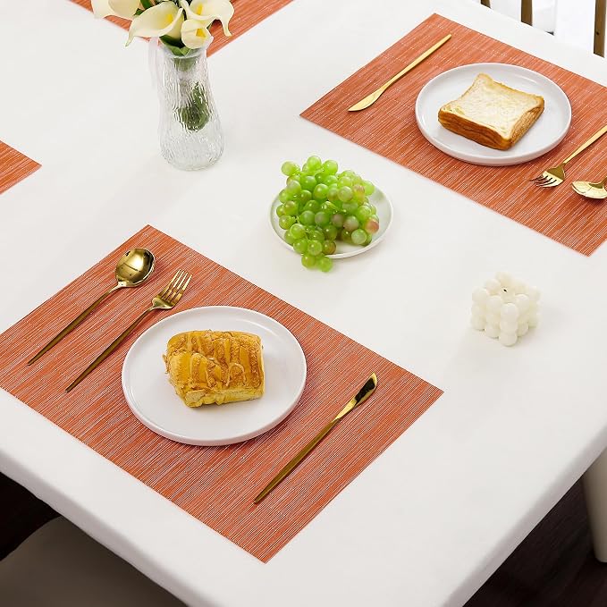 Leetaltree Orange Placemats Set of 12 - Image 8