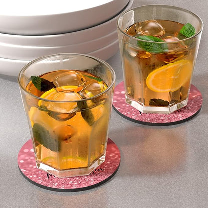 Coasters for Drinks, Kitchen Home Decor Housewarming Gift, Round 4 in - Image 2