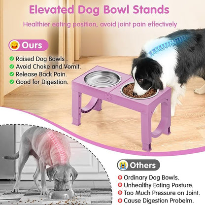 XIAZ Elevated Dog Bowls Large Breed Raised Dogs Bowl Stand Large/Medium Sized - Image 3