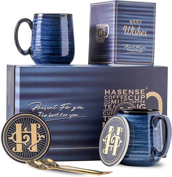 HASENSE Ceramic Coffee Mugs Gift Set by Hasense
