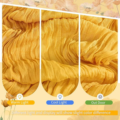 Showgeous 18 Pack Gold Cheesecloth Table Runner, 17 x 108 Inches | Boho - Image 7