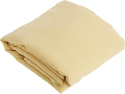 LA Linen Polyester Poplin Washable Rectangular Tablecloth, Stain and Wrinkle Resistant Table Cover 90x132, Fabric Table Cloth for Dinning, Kitchen, Party, Holiday 90 by 132-Inch, Yellow Light