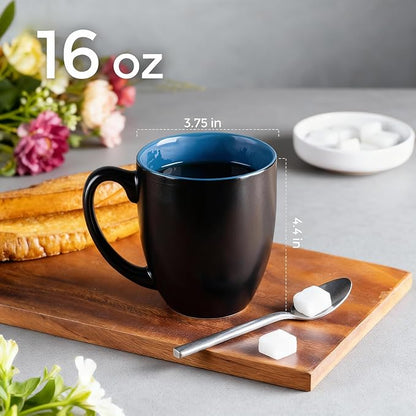 GBhome 16 oz Coffee Mugs Set of 6, Ceramic Coffee Cups- Multi-Color - Image 9