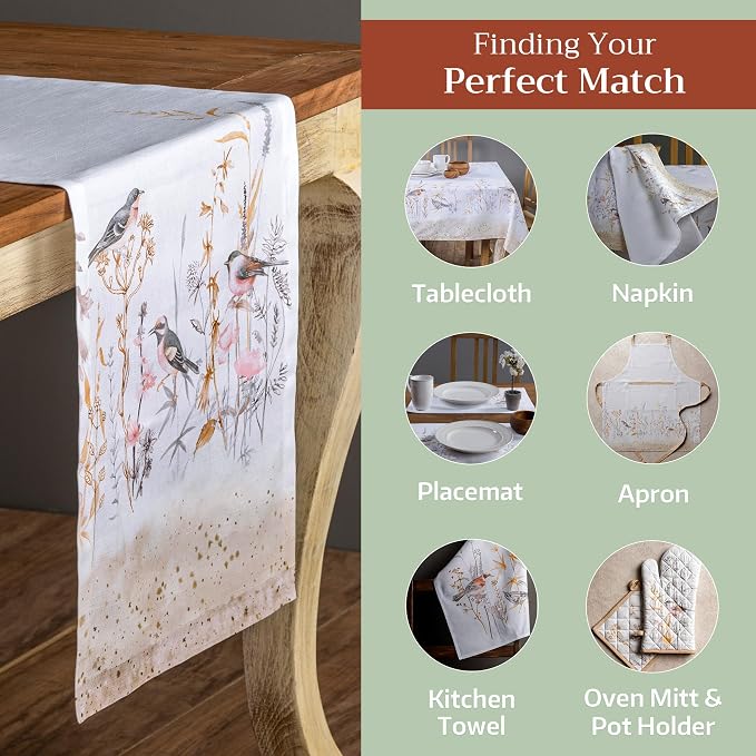 Maison d' Hermine Table Runner 100% Cotton 14.50" x 108" | Table Runners 108 - Image 5