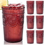 Ciaell 12 Pack Burgundy Plastic Water Glasses by Ciaell