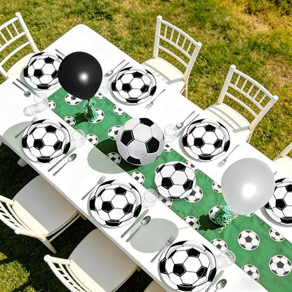 180Pcs Soccer Party Supplies Paper Plates and Napkins Serve 60 | Disposable - Image 5