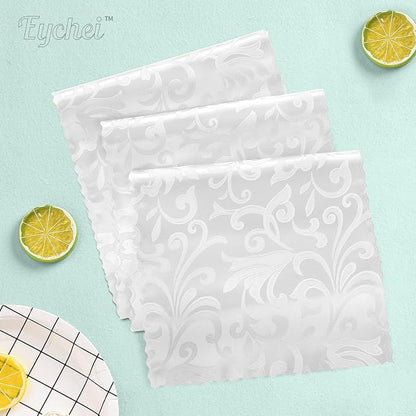 White Satin Table Runner 12 x 108 Inch, 2 Pack | Bright Smooth Damask, Silky - Image 2