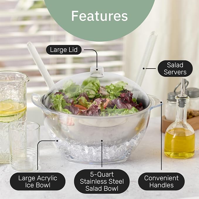 Useful Co. Chilled Serving Bowl, Salad Bowl - Image 3