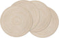 SHACOS Round Braided Placemats Set of 4 Washable Place Mats by SHACOS