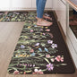 KIMODE Anti Fatigue Kitchen Mats for Floor 2 Piece, Cushioned Farmhouse Kitchen Rugs, Non Slip Kitchen Floor Mats, Comfort Foam Standing Desk Mats for Laundry Office Sink Black 20"x47"+20"x32"