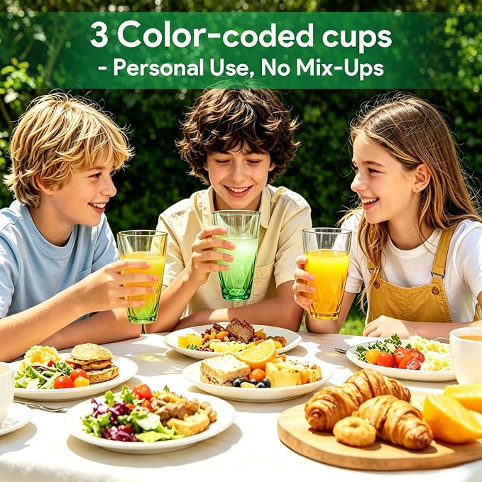 20oz Plastic Reusable Drinking Glasses 6PCS, Vibrant Tumblers - Image 11