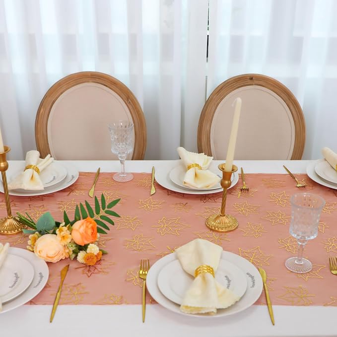 Snowkingdom Fall Thanksgiving Table Runner 10Ft - Image 6