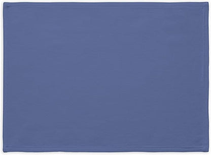 Calicot Placemats Set of 6 100% Cotton Washable Cloth Place Mats, Reusable Table Mats for Spring/Summer & Thanksgiving Christmas Decorations Kitchen Dining Party Wedding (Blue Grey, 13" x 19")