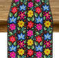 YCness Ethnic Mexican Table Runer, Mexican Flower Traditional Pattern Ornate by YCness