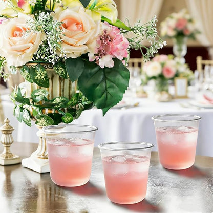 50 x Round Bottom Clear Plastic Cups 12 oz | Disposable Cocktail Cups, Stemless - Image 8