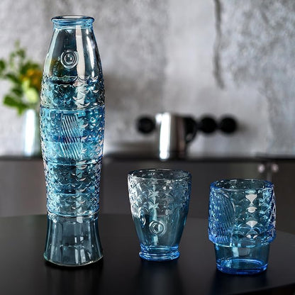 Frcctre Set of 4 Koi Fish Design Drinking Glasses, Stackable Drinking Glasses - Image 8
