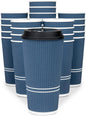 To Go Coffee Cups With Lids - 22 oz Disposable Coffee Cup With Lid. Large Togo by Glowcoast