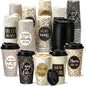 50 Pack 16 oz Disposable Coffee Cups by Ovveroche