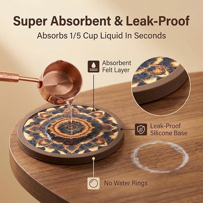 Absorbent Coasters for Drinks - Image 6