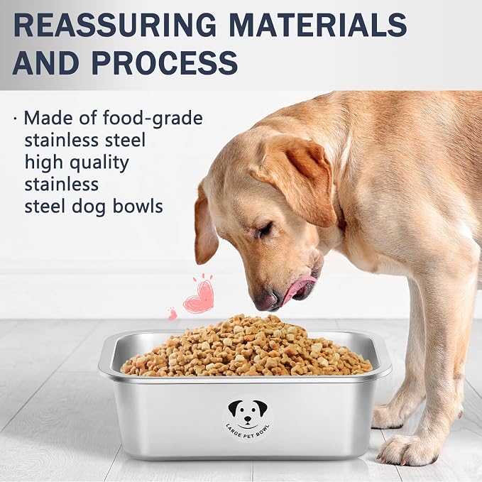 Stainless Steel Dog Bowls for Large Dogs, High Capacity Metal Dog Food Bowls - Image 6