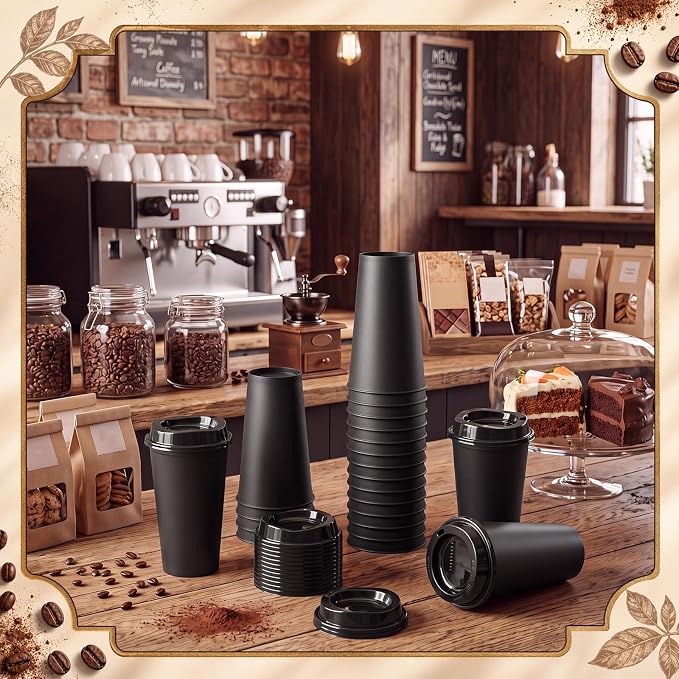 Honeydak 80 Pack 16 oz Reusable Coffee Cups - Image 2
