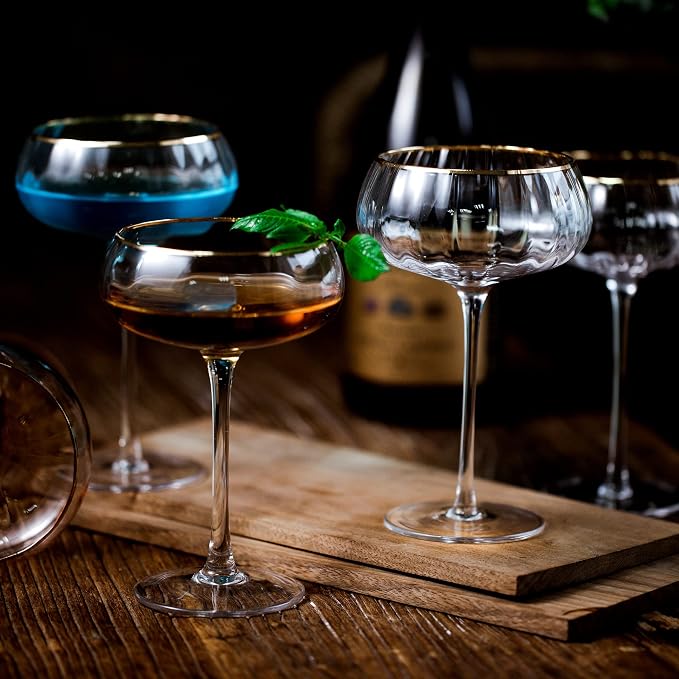 Lysenn Vintage Coupe Glasses Set of 4 - Image 4